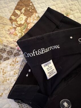 Croft & Barrow Black Stretch Trousers